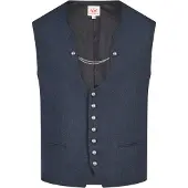 Spieth & Wensky Trachtenweste "Kaiser", Herren, Gr. 52, blau (dunkelblau), Obermaterial: 50% Wolle WO. 50% Polyester PES., uni, regular fit, Westen Trachtenweste, Mit traditionellem Charme