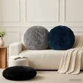 vidaXL Kissenbezug 2 stk. HEERLEN Dunkelgrau Ø 50 cm