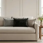 vidaXL Kissenbezug 2 stk. HOUTEN Dunkelgrau 30 x 50 cm Chenille-Stoff