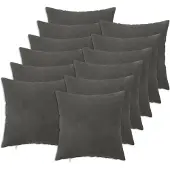 vidaXL Kissenbezug 12 pcs HEERLEN Dunkelgrau 40 x 40 cm Samt