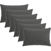 vidaXL Kissenbezug 6 pcs HEERLEN Anthrazit 50 x 75 cm Polyester