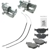 BESTPRICE 2x Bremssattel +Bremsbeläge +Bremsseile [Hersteller-Nr. 31185964] für VW