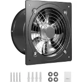 DUOKU Wand-Abluftventilator 25,4 cm--Luftstrom 1678 m³/h-Niedriger Energieverbrauch-Drehzahlregelung