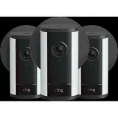 Ring Spotlight Kamera Pro 2. Generation Stecker Schwarz 3er-Pack