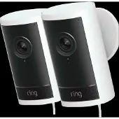 Ring Outdoor Camera Pro Stecker Weiß Doppelpack