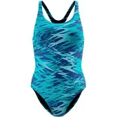Speedo - Women's Hyperboom Print Medalist One Piece - Badeanzug Gr 36 blau