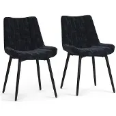 Vicco Esszimmerstuhl Ravlo Schwarz 51 x 57 cm 2er Set, Model 61386