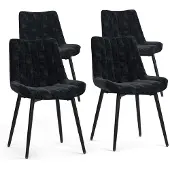 Vicco Esszimmerstuhl Ravlo Schwarz 51 x 57 cm 4er Set, Model 61389