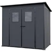 PRIMEYARD 213 x 145 cm Kunststoffgerätehaus, anthrazit - (GFPV01168)