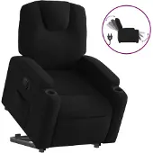 vidaXL Relaxsessel mit Aufstehhilfe Elektrisch Schwarz Stoff