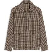BOSS Relaxed-Fit Jacke aus Woll-Mix mit Vichy-Karo Grösse 46
