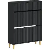 vidaXL Schuhschrank ARNHEM 78 x 24 x 103 cm Holzwerkstoff Schwarz