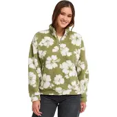Roxy Fleecepullover "Jive Talking Bonded", Damen, Gr. M, grün (oil grün hippy bico), Obermaterial: 100% Polyester., Sweatshirts Fleecepullover