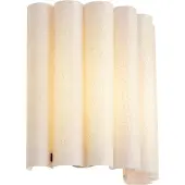 QAZQA Japandi Wandleuchte Beige mit Leinen 26cm - Scallop