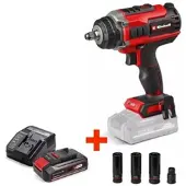 Einhell Akku-Schlagschrauber IMPAXXO 18/450 Solo inkl. Nuss-Set & 2,5 Ah Akku...