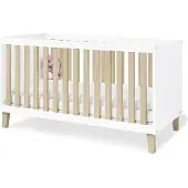 Pinolino Babybett Lumi, 70 x 140 cm, Weiß und Eiche