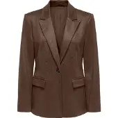 ONLY Lederimitat-Blazer "ONLADDI L/S FAUX SUEDE BLAZER TLR" Materialmix, loose fit