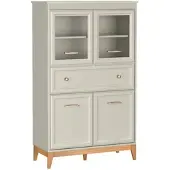 Beautysofa VITRINE Charlott mit 1 Schublade und 4 Türen, mit LED-Beleuchtung