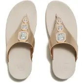Original Brands FitFlop Lulu Metallic Zehenstegsandalen mit auffälligen Kristallen GOLD 41