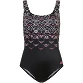 Zoggs - "Electric" Badeanzug für Damen, Tiefer Rückenausschnitt (Schwarz)