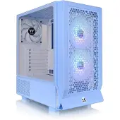 Thermaltake Ceres 330 TG, Midi Tower, PC, Blau, ATX, EATX, micro ATX, Mini-ITX, SPCC, Gehärtetes Glas, 18,5 cm