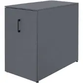Mendler Aktenschrank HWC-Q27, Büroschrank Stahlschrank, Stützrad Staufächer, Metall 74x43x80cm ~ dunkelgrau