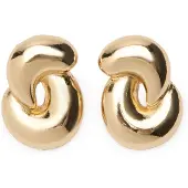 Manfield Goldfarbene Twister-Ohrstecker | Größe Onesize
