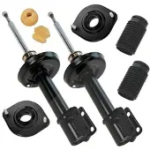 BESTPRICE 2x Stossdämpfer+Domlager+Staubschutz vorne Gasdruc [Hersteller-Nr. 10683176] für Opel