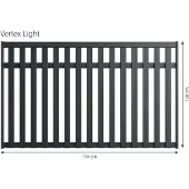 Minka Zaunserie Vertex Light 194 x 120cm Aluminium Gartenzaun in Anthrazit