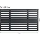 Minka Zaunserie Plano Medium 194 x 120cm Aluminium Gartenzaun in Anthrazit