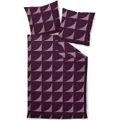 Janine Mako-Satin Bettwäsche J.D. 87117 beere 135x200 cm + 80x80 cm