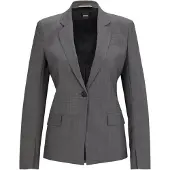 BOSS - Anzugjacke für Damen, Hals Kerbe (Grau)
