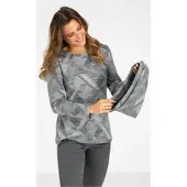 DW-Shop Viskose-Mix Shirt in Druck taupe in Größe 52/54 von , Taupe, 52/54