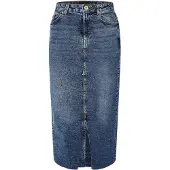 Pieces - Bleistiftrock für Damen, Denim (Blaues Denim)