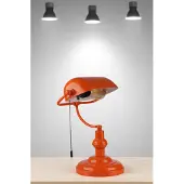 Opviq , Moderne Tischlampe, Orange, Metallkörper, E27, 38 cm hoch, IP20