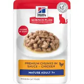 Hill's Pet Nutrition Mature Adult 7+ Katzen-Nassfutter mit Huhn (Beutel)