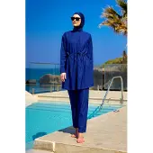 Turkishsouq Andalus Full Coverage Burkini-Set mit Rüschen vorne, bunt