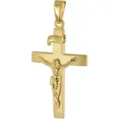 Trendor 21991 Kreuz-Anhänger 925 Silber Vergoldet 24 mm