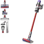 Dyson Akku-Hand-und Stielstaubsauger "V11 Fluffy", rot (nickel, rot), B:26,7cm H:126,1cm T:25cm, Akkusauger, Akku-Hand-und Stielstaubsauger
