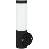 vidaXL Außenwandleuchte Schwarz 12 x 8,5 x 29 cm Edelstahl und Plastik