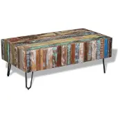 vidaXL Couchtisch Altholz Massiv 100x50x38 cm