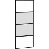 vidaXL Schiebetür Schwarz 90x205 cm Hartglas und Aluminium