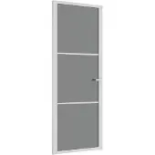 vidaXL Innentür 76x201,5 cm Weiß ESG-Glas und Aluminium