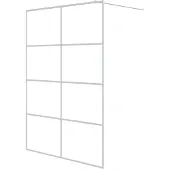 vidaXL Duschwand für Begehbare Dusche Weiß 140x195 cm ESG-Klarglas