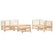 vidaXL 6-tlg. Garten-Lounge-Set Massivholz Kiefer