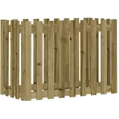 vidaXL Hochbeet Lattenzaun-Design 100x50x70 cm Kiefernholz Imprägniert