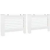 vidaXL Heizkörperverkleidungen 2 Stk. Weiß 112 x 19 x 81,5 cm MDF
