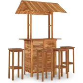 vidaXL 5-tlg. Gartenbar-Set Massivholz Akazie