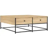 vidaXL Couchtisch Sonoma-Eiche 100x99x40 cm Holzwerkstoff