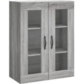 vidaXL Wandschrank Grau Sonoma 69,5x34x90 cm Holzwerkstoff